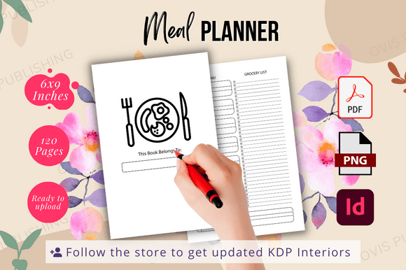 Download Meal Planner - Ready to Upload KDP File - Meal planner Collection