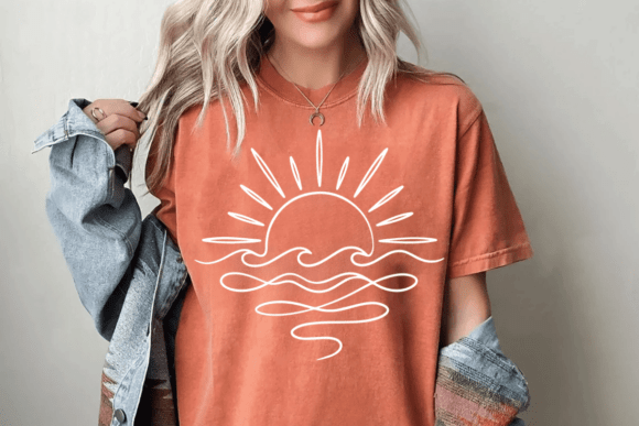 Download Boho Ocean Sun Tee, Nature Graphic Shirt - Premium Resources
